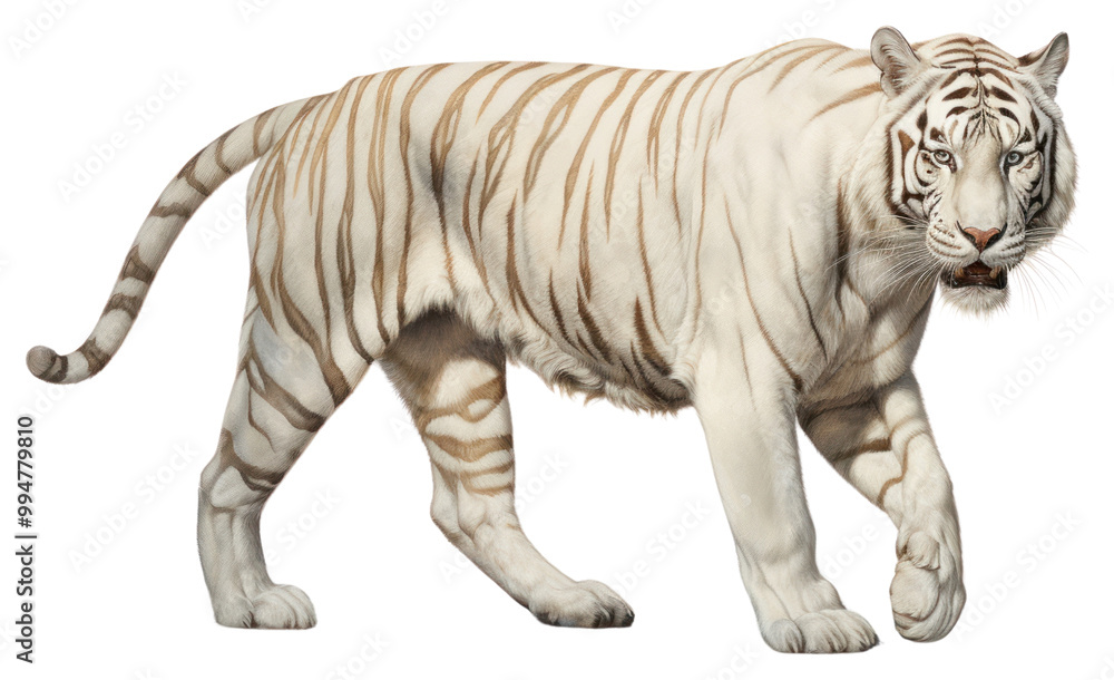 Fototapeta premium PNG White tiger wildlife animal mammal.