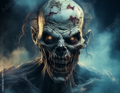 Scary Halloween Evil Zombie...