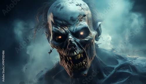 Scary Halloween Evil Zombie...