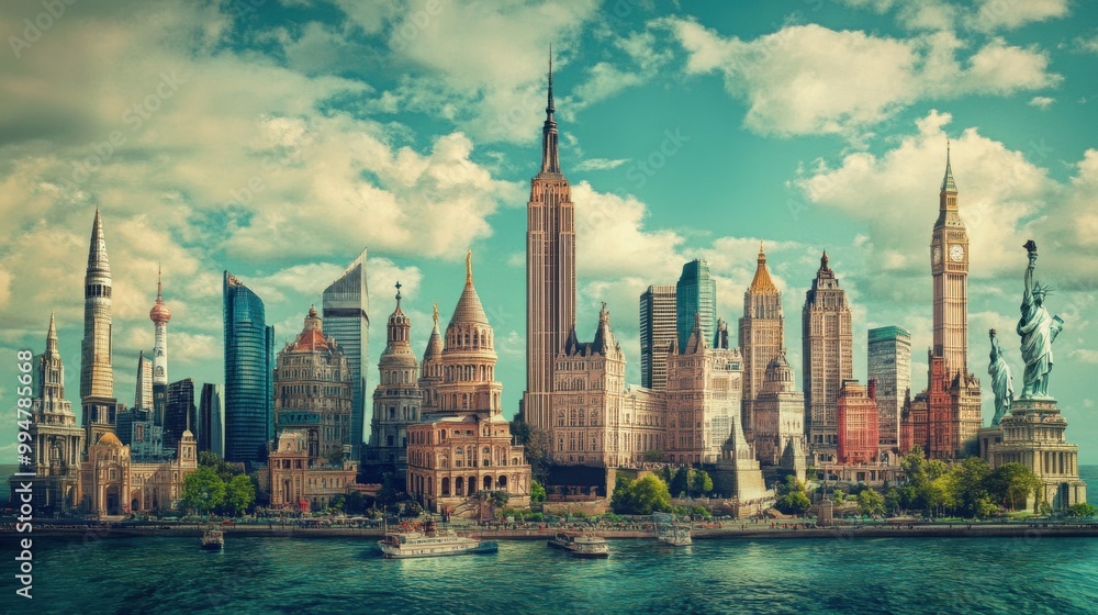 Fototapeta premium Iconic City Skyline