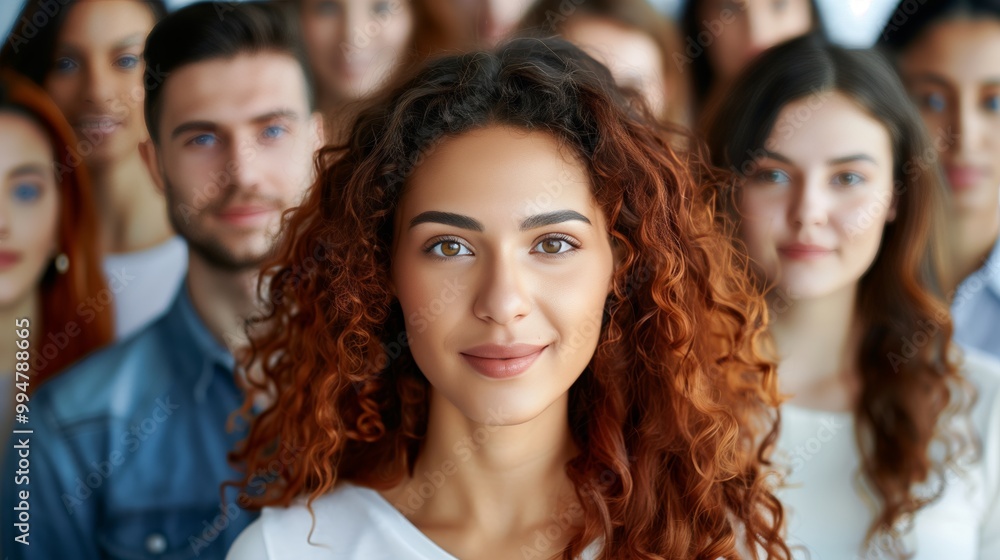 Fototapeta premium Diverse Group of Young Adults Smiling and Posing Together, Lifestyle Diversity