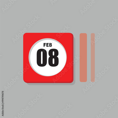 calender icon, 08 february icon