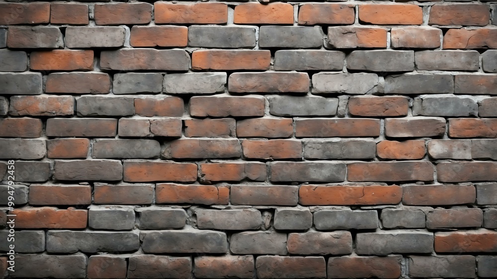 Obraz premium rustic gray brick wall background