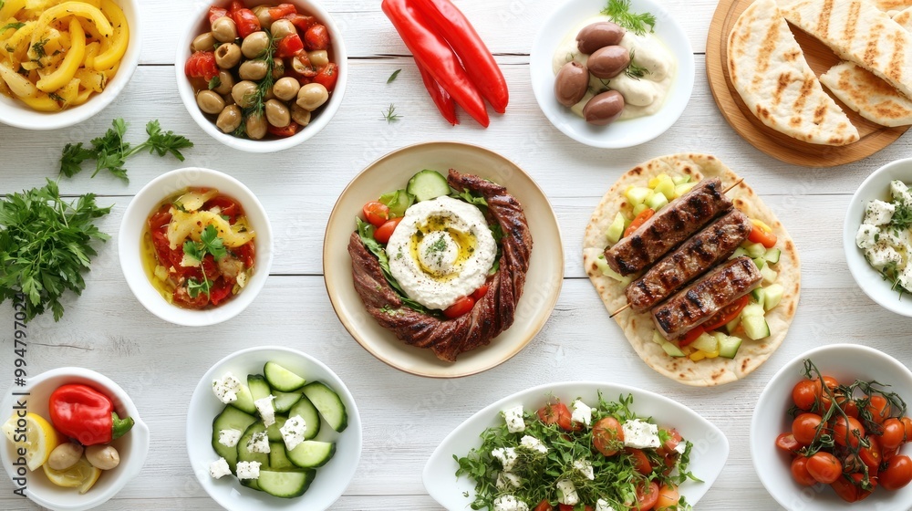 Mediterranean Feast: A Table of Delicious Dishes Mediterranean Feast: A Table of Delicious Dishes