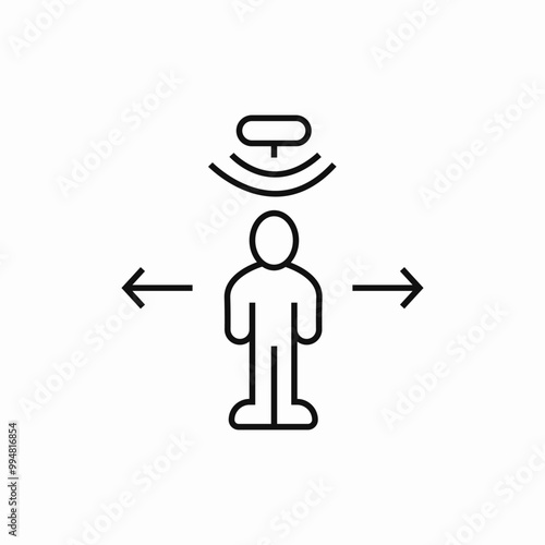 movement sensor icon sign vector