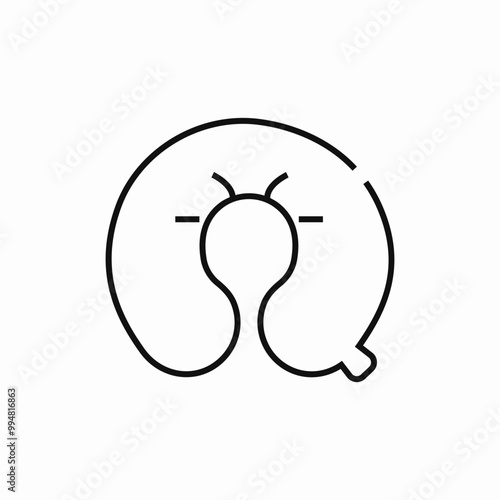 neck pillow icon sign vector