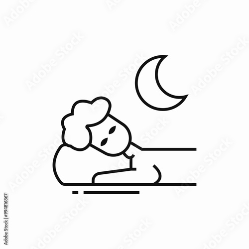 night sleep icon sign vector