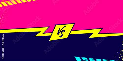 Versus match background for sports competition. Battle vs background for gaming tournaments, sports poster or banner