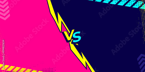 Versus match background for sports competition. Battle vs background for gaming tournaments, sports poster or banner photo