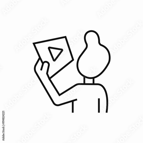 watching video icon sign vector