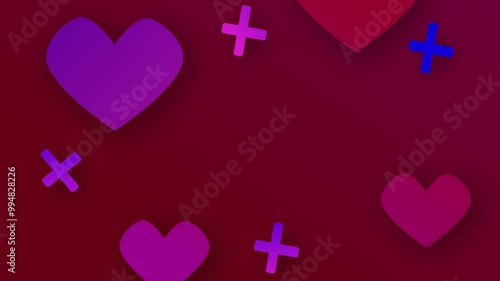 gradientheart shape background animation with gradient colors. Concept of valentines day, mothers day, birthday, and wedding. photo