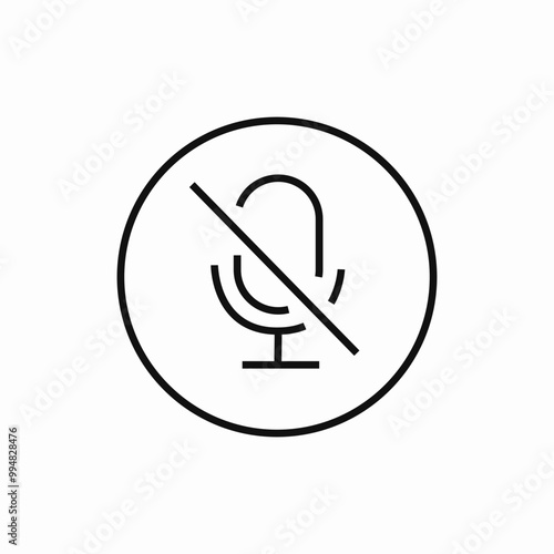 microphone audio muted icon sign vector