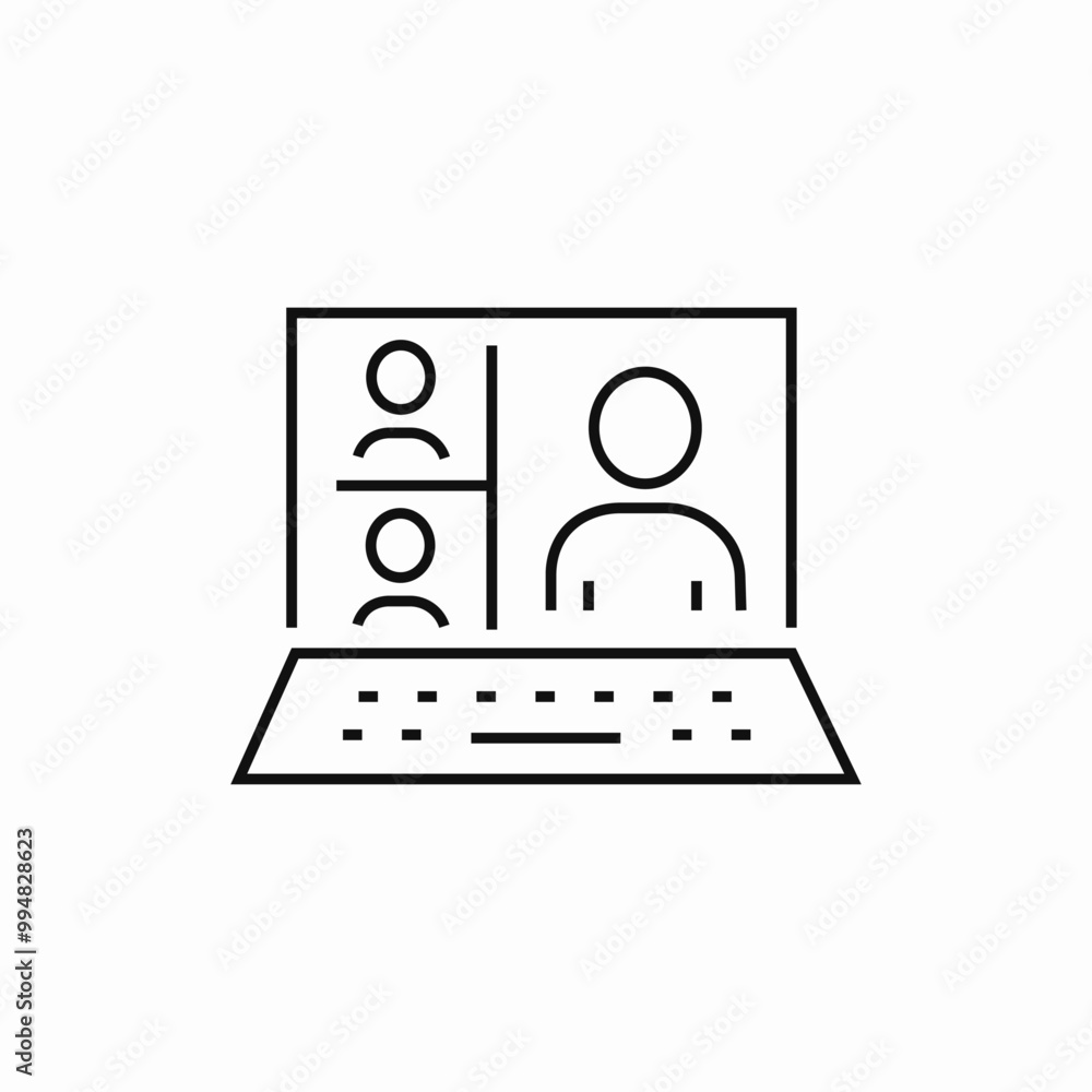 remote training icon sign vector remote training icon sign vector