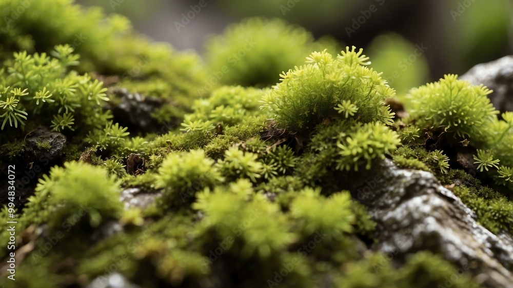 closeup image of a moss and lichen for background closeup image of a moss and lichen for background