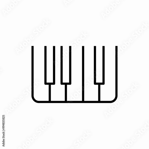 piano keyboard icon sign vector