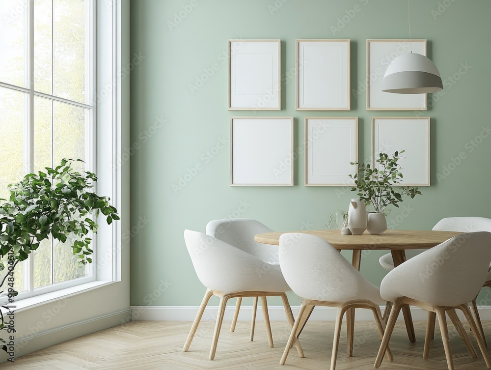 Contemporary Living Room with Green Walls and White Furniture Contemporary Living Room with Green Walls and White Furniture