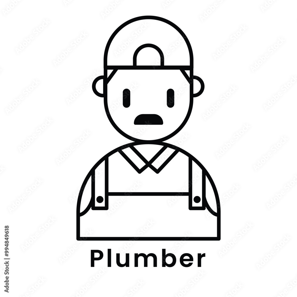 avatar character outline design style, Editable vector stroke outline. avatar character outline design style, Editable vector stroke outline.