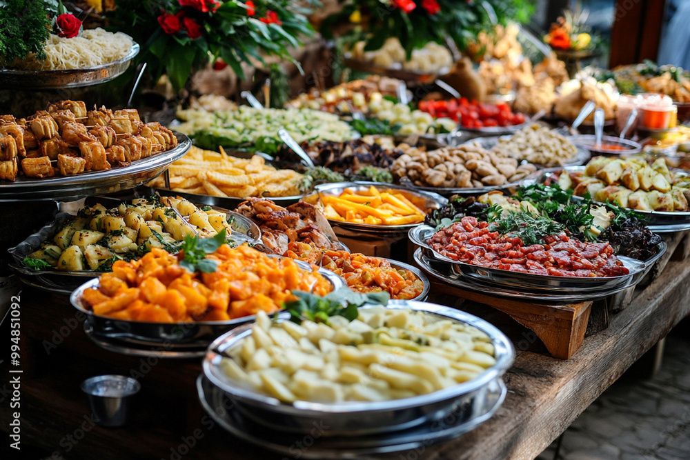 Buffet food catering food party on the table. Buffet food catering food party on the table.