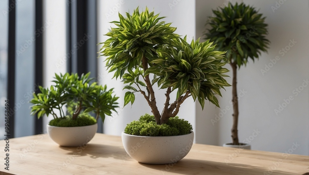 Fototapeta premium beautiful ornamented plant in a flowerpot