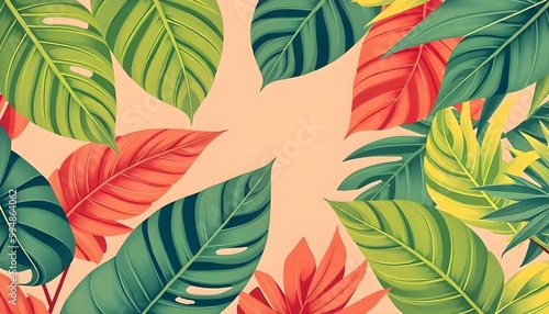 seamless pattern with leaves