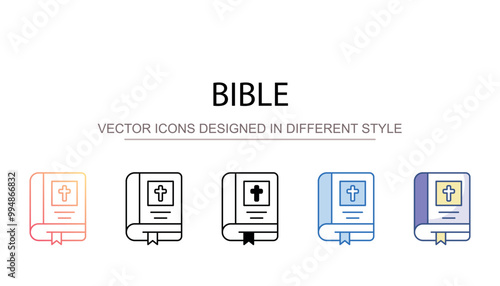 Bible icon design with white background stock illustration