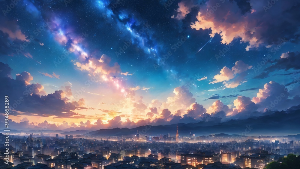 anime aesthetic beautiful sky background illustration anime aesthetic beautiful sky background illustration