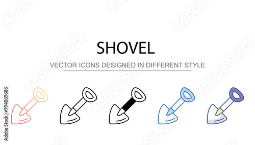 Shovel  icon design with white background stock illustration
