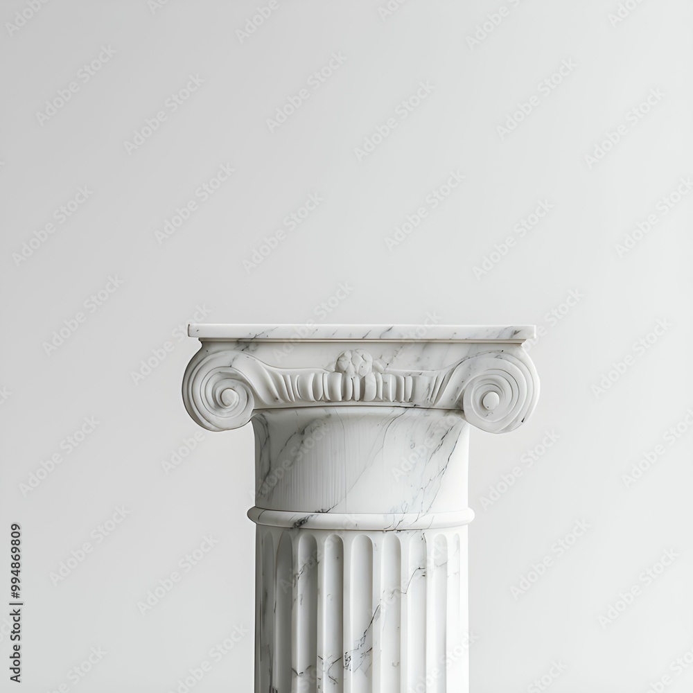 Obraz premium antique column isolated on white