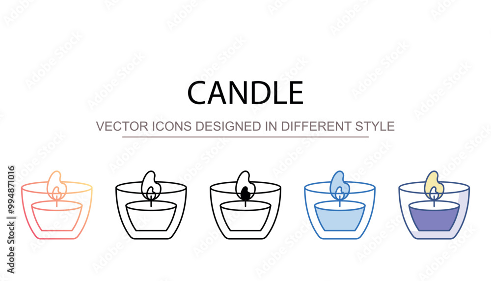 Candle icon design with white background stock illustration Candle icon design with white background stock illustration