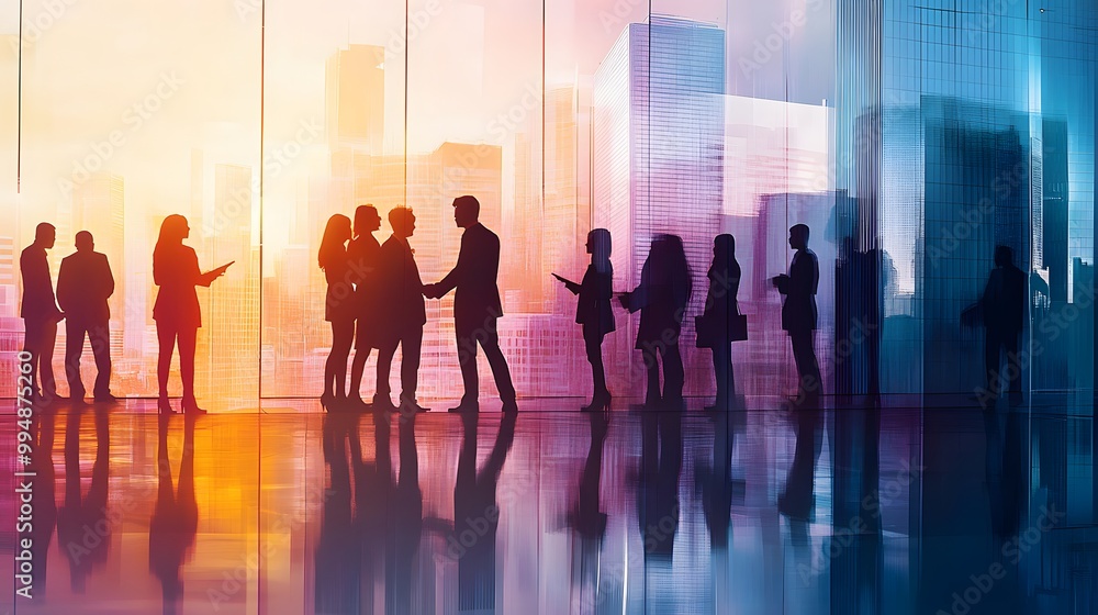 Business people shaking hands; panoramic banner. Business people shaking hands; panoramic banner.