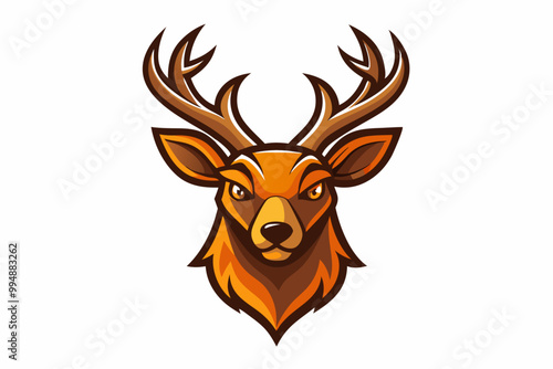 Deer head mascot logo design vector photo