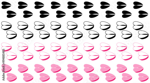 Set collections colourful stylish sheep Animal footprint icon. sheep paw print walking symbol vector illustration