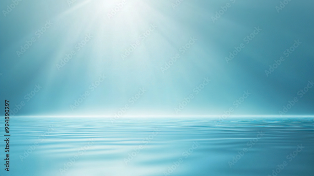 Abstract blue background with sun rays, gradient, minimalist style, light and airy Abstract blue background with sun rays, gradient, minimalist style, light and airy