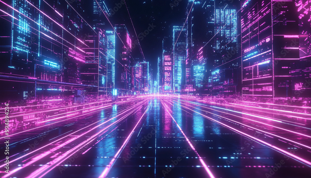 A retro-futuristic design with neon grids, VHS glitches, and pixelated elements, taking inspiration from 80s sci-fi movies and video games A retro-futuristic design with neon grids, VHS glitches, and pixelated elements, taking inspiration from 80s sci-fi movies and video games