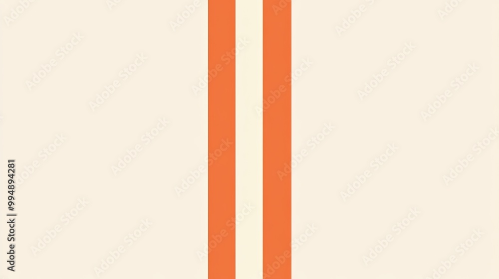 Vertical stripes of orange and white against a cream background Vertical stripes of orange and white against a cream background