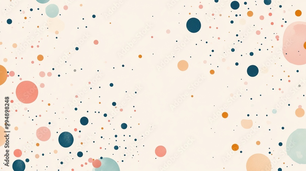 Abstract Background with Scattered Circles in Various Colors and Sizes Abstract Background with Scattered Circles in Various Colors and Sizes