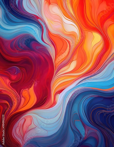 Abstract colorful swirls