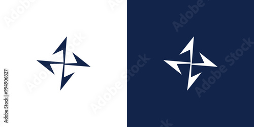 Modern and simple star icon logo design