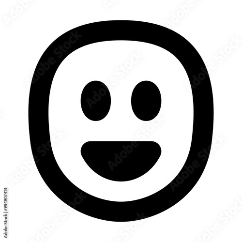 Face Happy Outline Single Icon