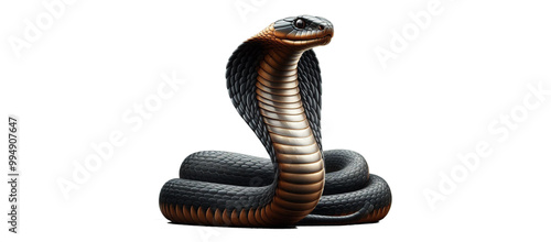 Black King cobra vector icon image