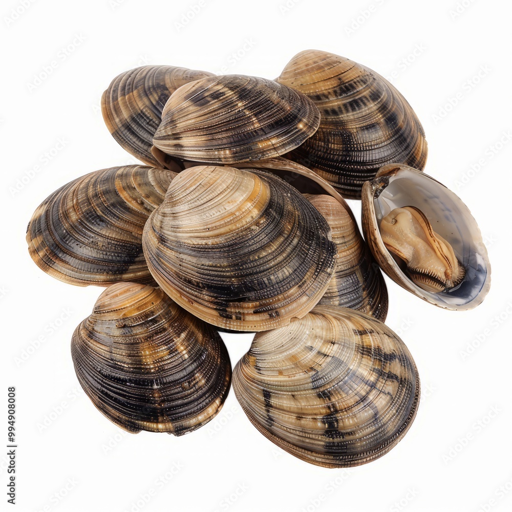 Clams isolated on white background Clams isolated on white background