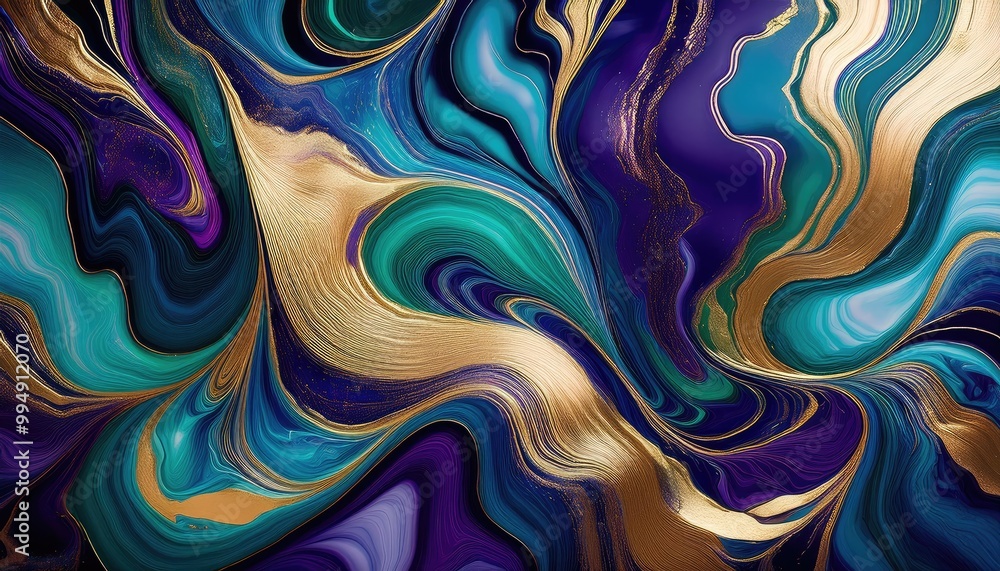 Abstract gold, blue, and purple Abstract gold, blue, and purple