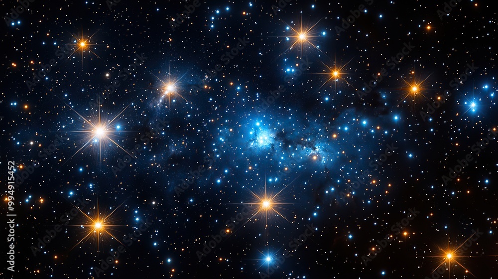 Fototapeta premium A star field background displays a dense concentration of stars scattered across the cosmos.