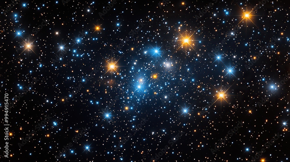 Fototapeta premium A star field background displays a dense concentration of stars scattered across the cosmos.