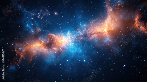 A star field in outer space shows a multitude of stars spread across the vast universe.