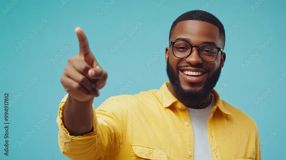 Black man celebrates success. Black man celebrates success.