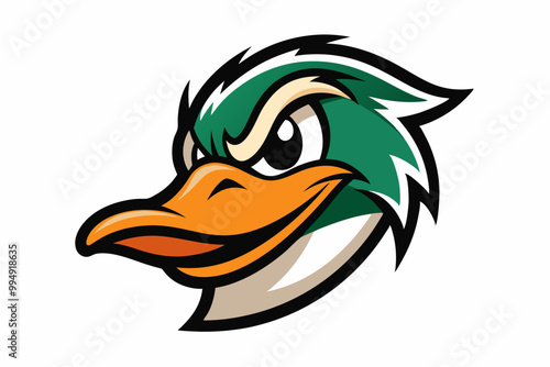 Duck head mascot logo design vector photo