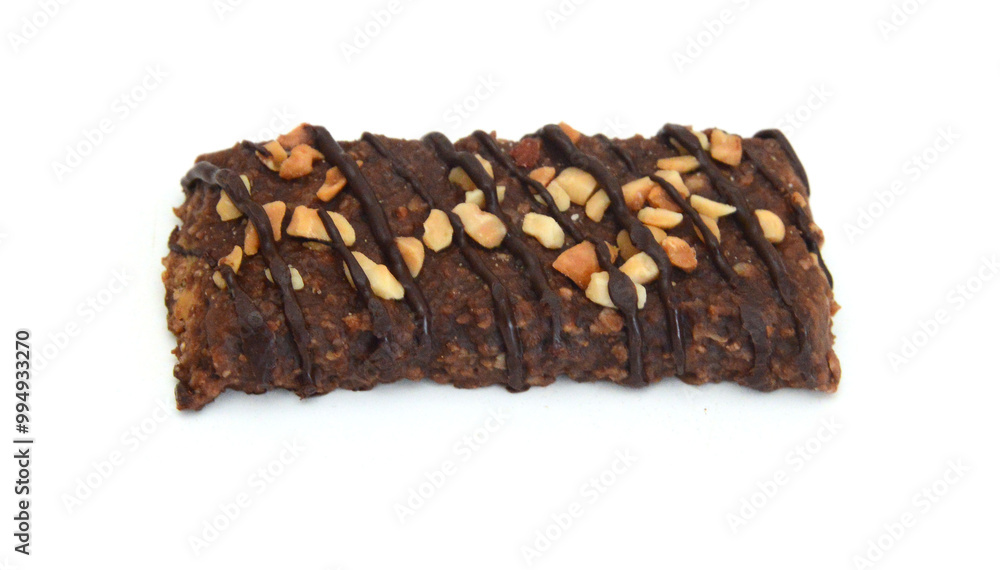 Honey bars with peanuts on white background Honey bars with peanuts on white background