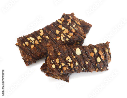 Wallpaper Mural Honey bars with peanuts on white background Torontodigital.ca