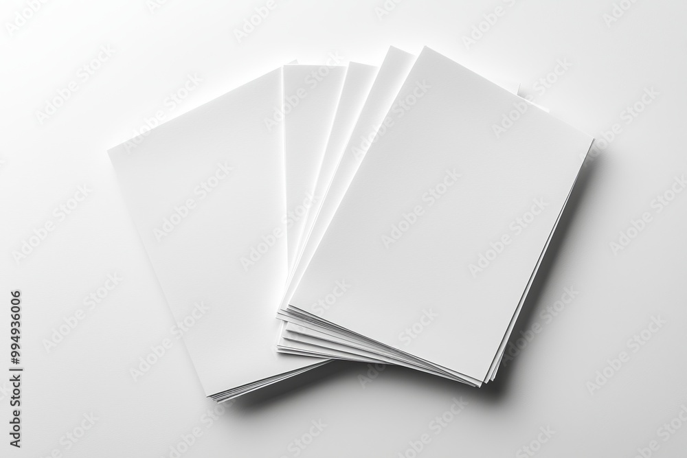 Blank A4 Stacked Paper Mockup isolated created with Generative AI Blank A4 Stacked Paper Mockup isolated created with Generative AI
